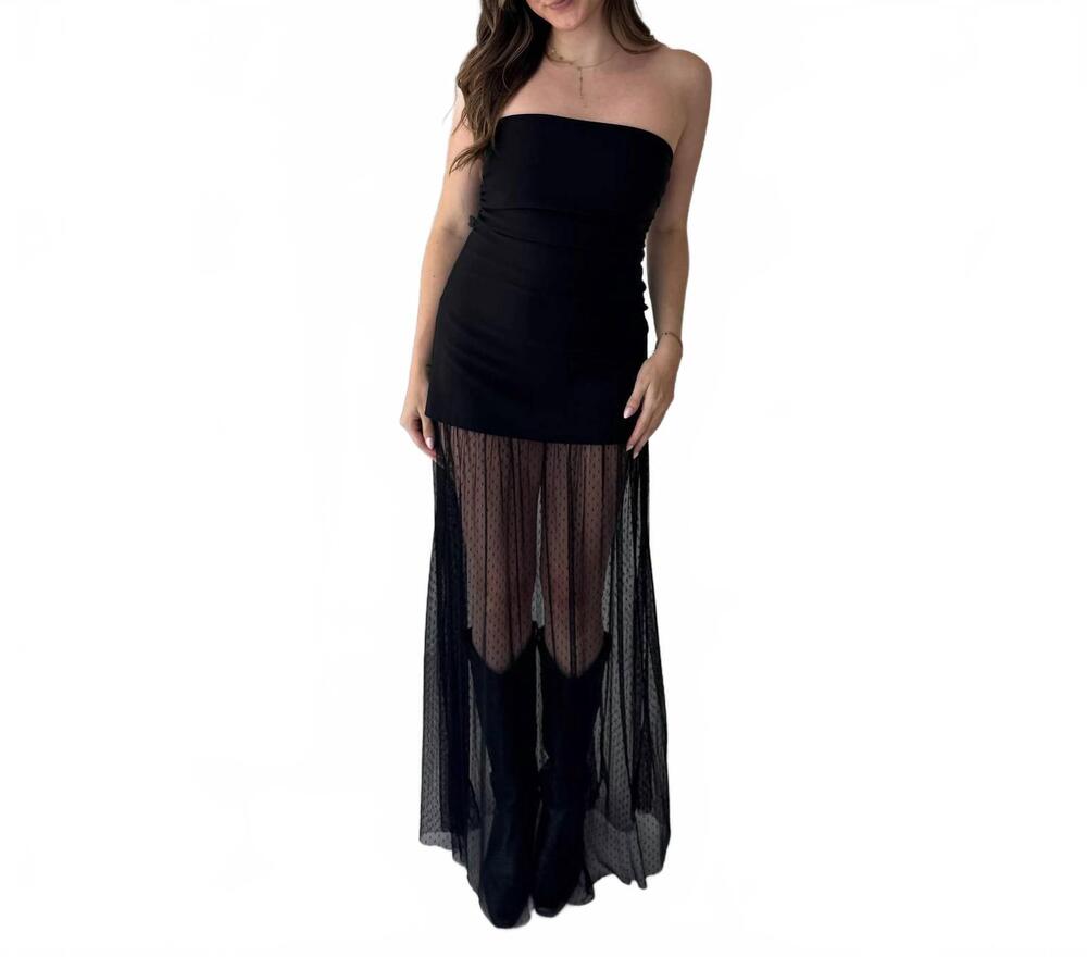 NEW BLUE BLUSH the ella maxi dress in black